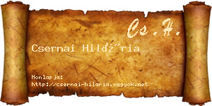 Csernai Hilária névjegykártya